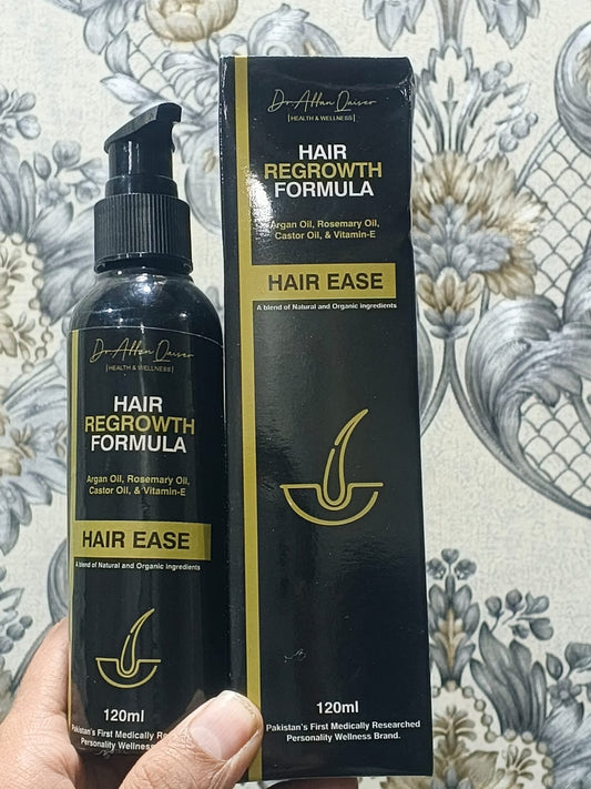 Dr. Affan Qaiser’s Hair Ease – Advanced Hair Regrowth & Scalp Revitalizing Formula | 120ml