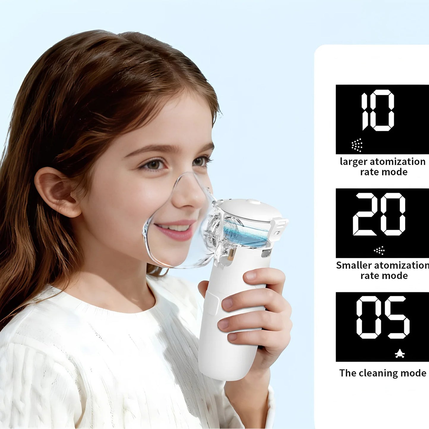 Portable Inhale Nebulizer Mini Handheld Mesh Atomizer Silent Inalador Usb Autoclean Nebulizador Adult Automizer DropShipping