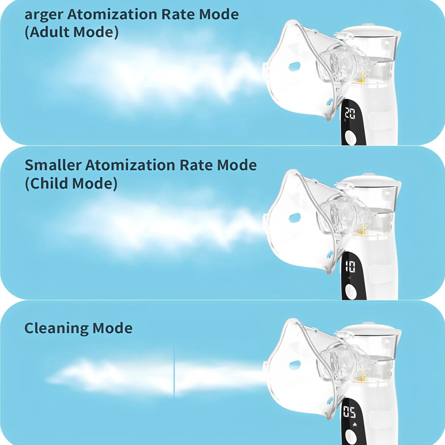 Portable Inhale Nebulizer Mini Handheld Mesh Atomizer Silent Inalador Usb Autoclean Nebulizador Adult Automizer DropShipping