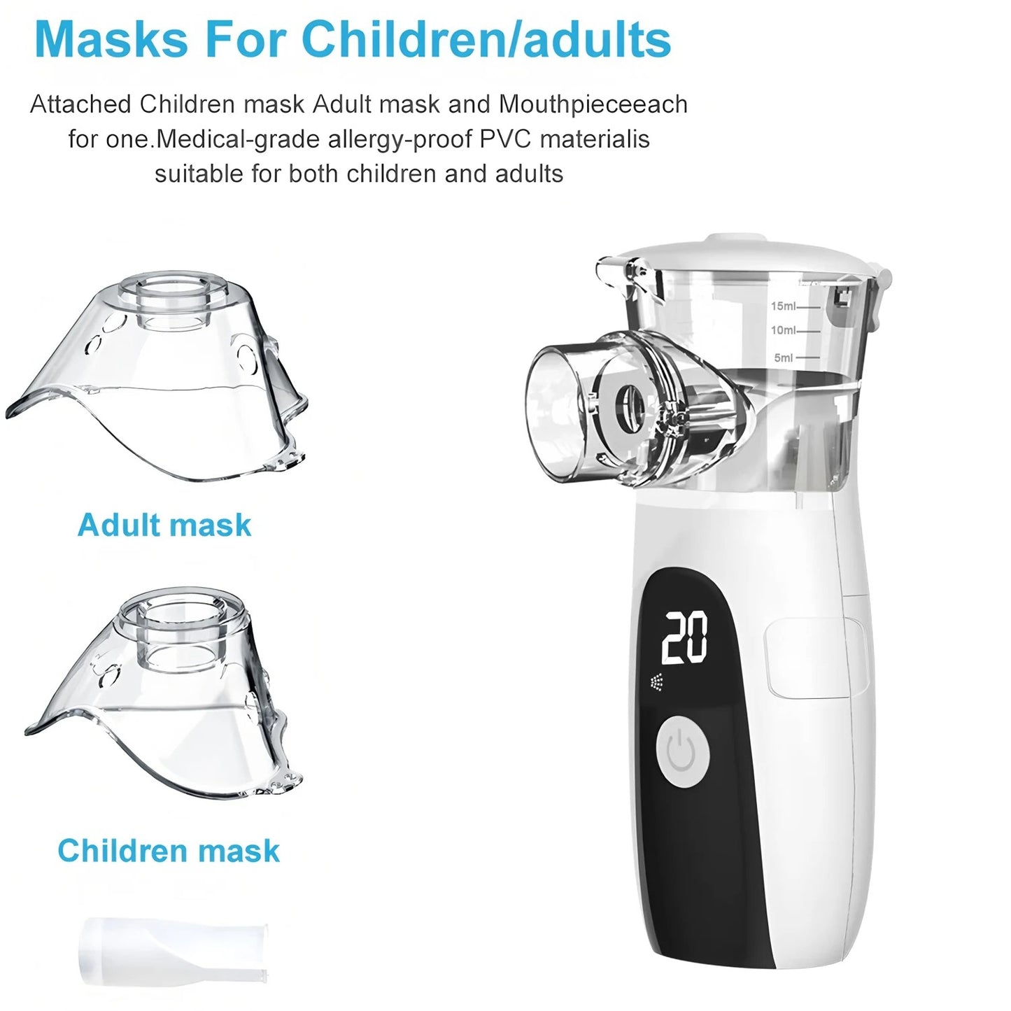 Portable Inhale Nebulizer Mini Handheld Mesh Atomizer Silent Inalador Usb Autoclean Nebulizador Adult Automizer DropShipping