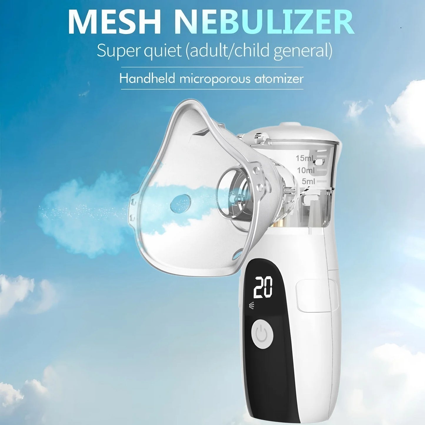 Portable Inhale Nebulizer Mini Handheld Mesh Atomizer Silent Inalador Usb Autoclean Nebulizador Adult Automizer DropShipping
