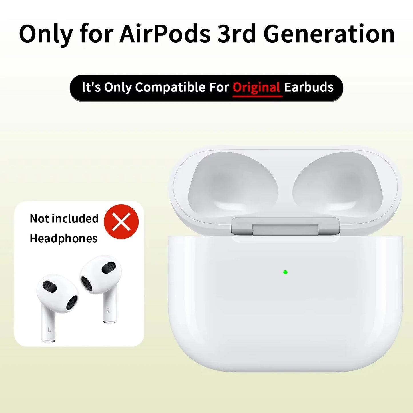 Replacement Charging Case Compatible with Apple AirPod pro 1 2 3 Battery Box for Genuine AirPods